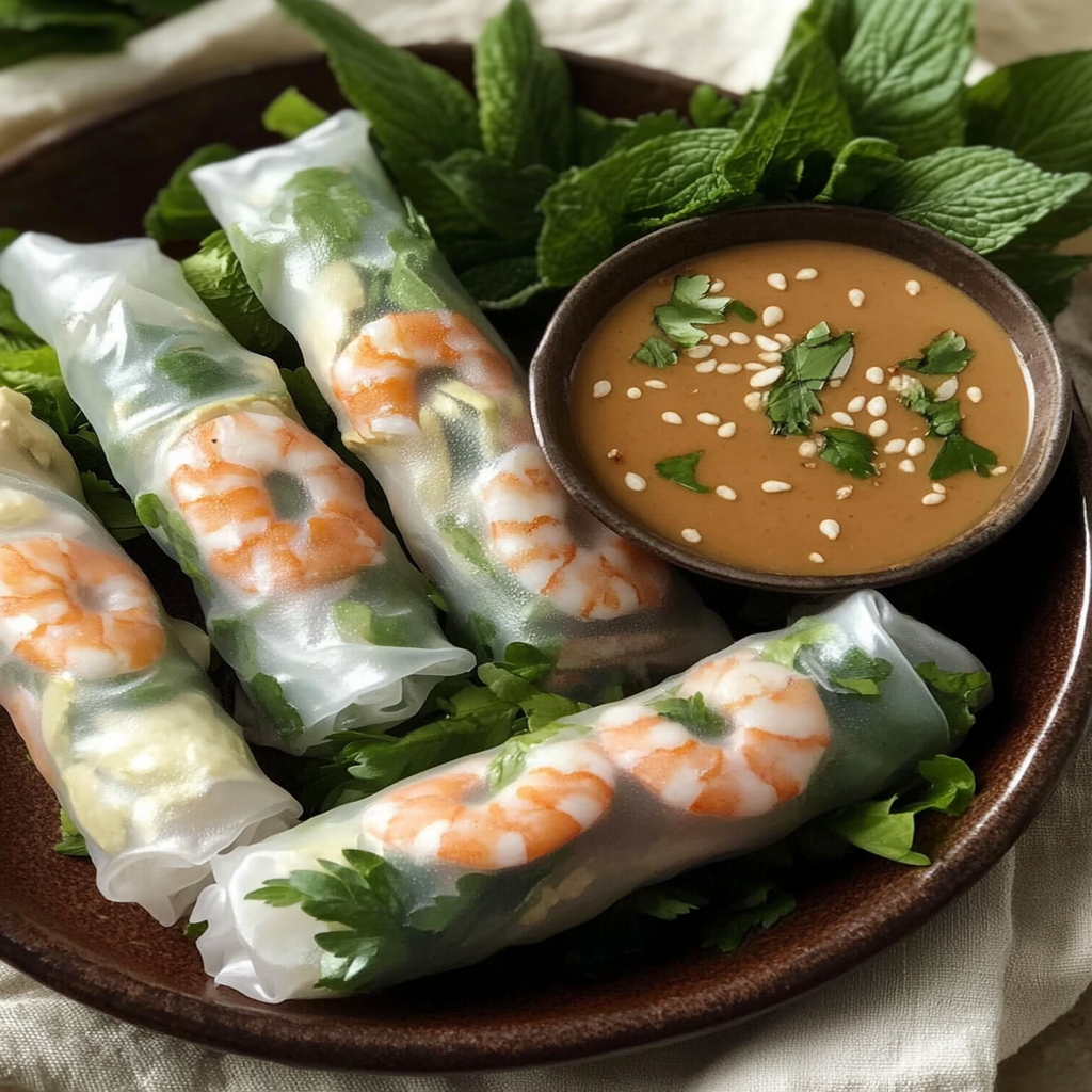 Spring Rolls with Peanut Sauce