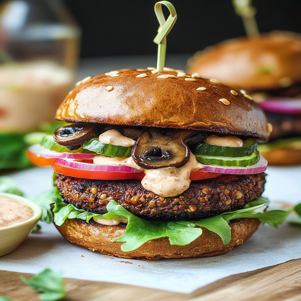 Best Vegan and Gluten-free Mushroom Burgers Recipe
