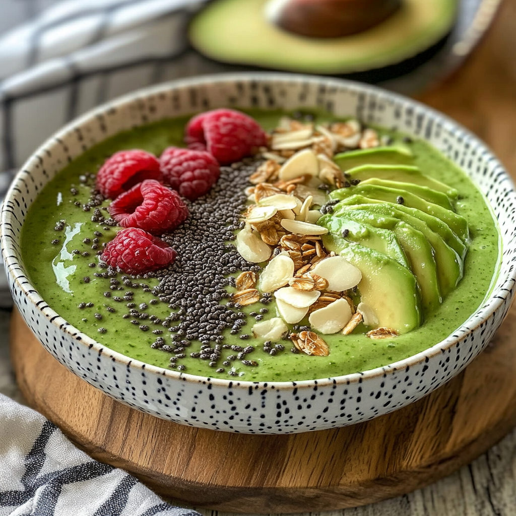  Green Goddess Avocado Smoothie Bowl Illustration 